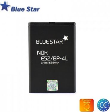 BlueStar Akumulators Nokia E52 E55 E6 N97 Li-Ion 1600 mAh Analogs BP-4L aksesuārs mobilajiem telefoniem