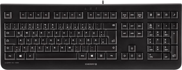 Tas CHERRY  KC 1000 black USB klaviatūra