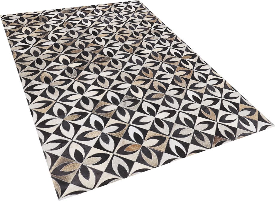 Beliani Dywan patchwork skorzany 140 x 200 cm wielokolorowy ISHAN 217454 (4251682249218)