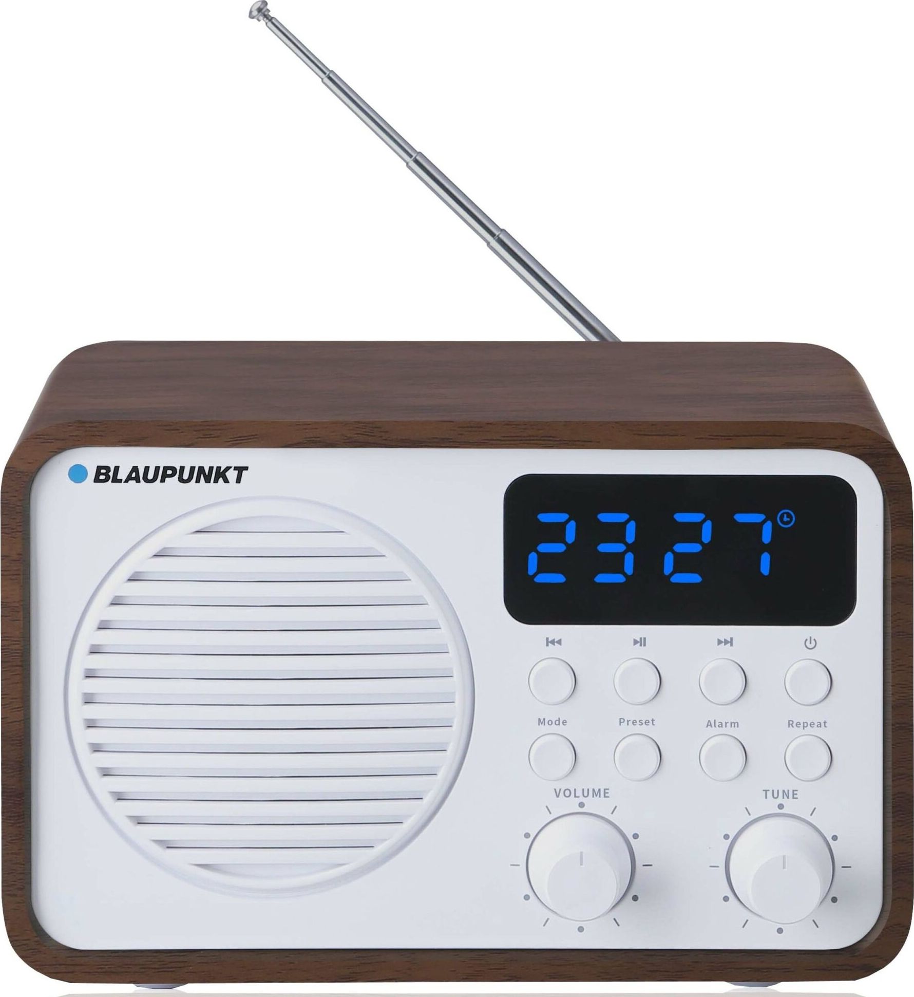 Portable radio with Bluetooth and USB BLAUPUNKT PP7BT, colour: brown wood/white magnetola