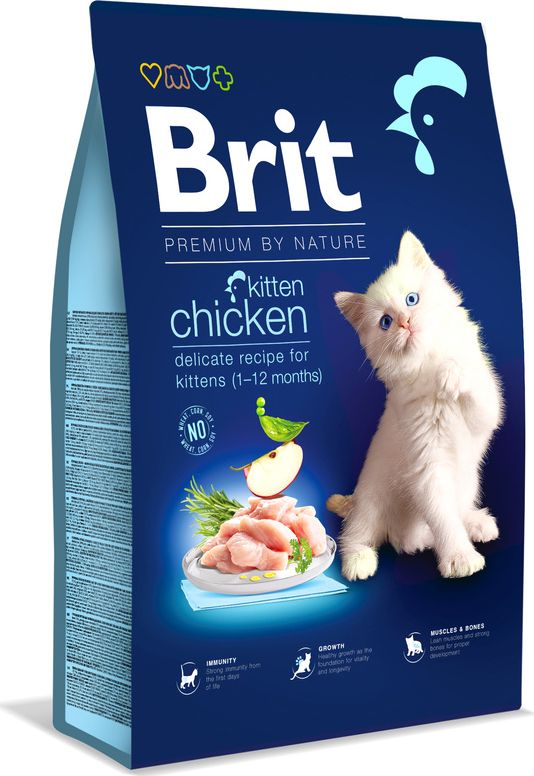 Brit Karma Dry Premium Kitten z kurczakiem 0,8kg 9883084 (8595602553037) kaķu barība