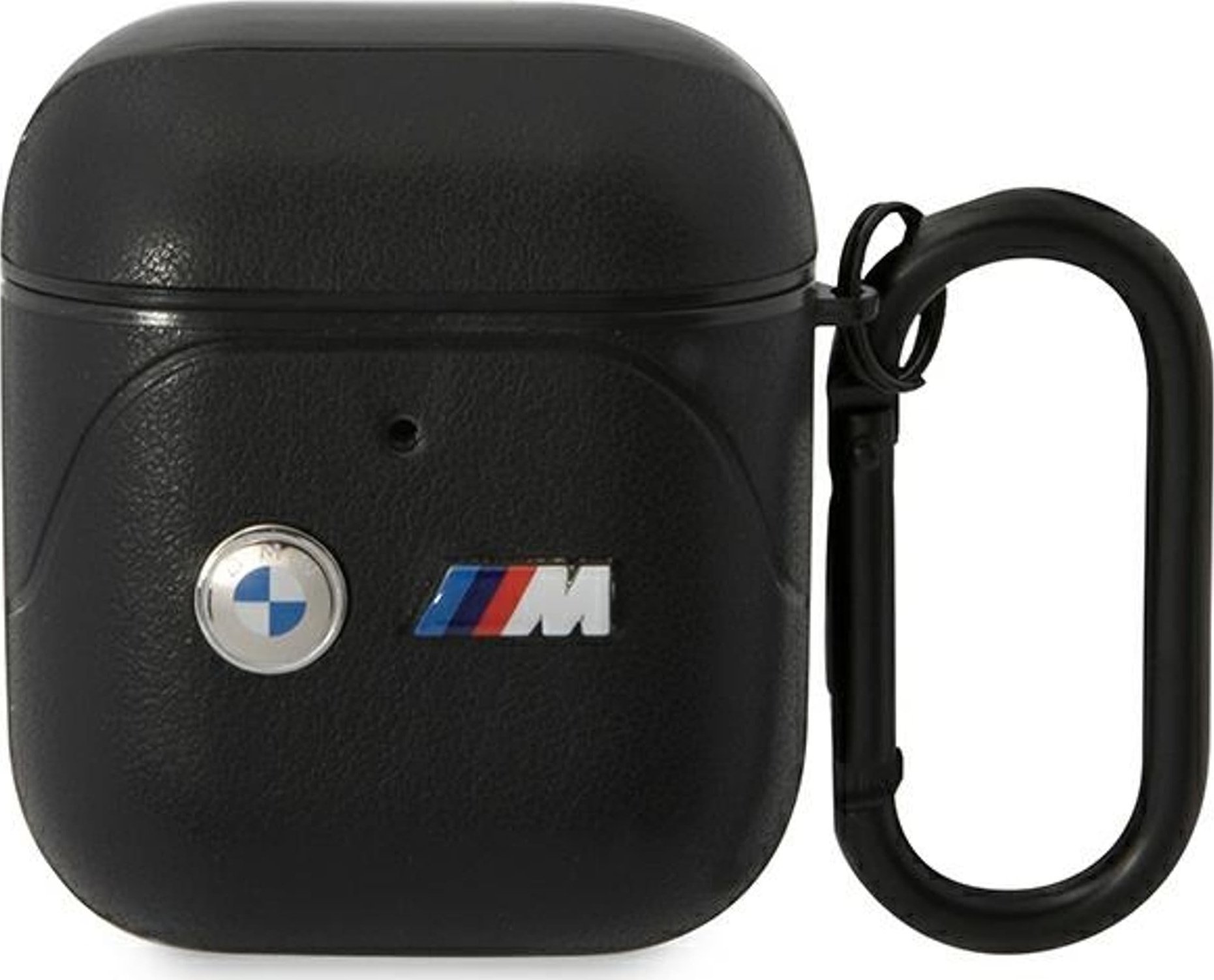 BMW BMW BMA222PVTK AirPods 1/2 cover czarny/black Leather Curved Line BMW000616 (3666339089535)