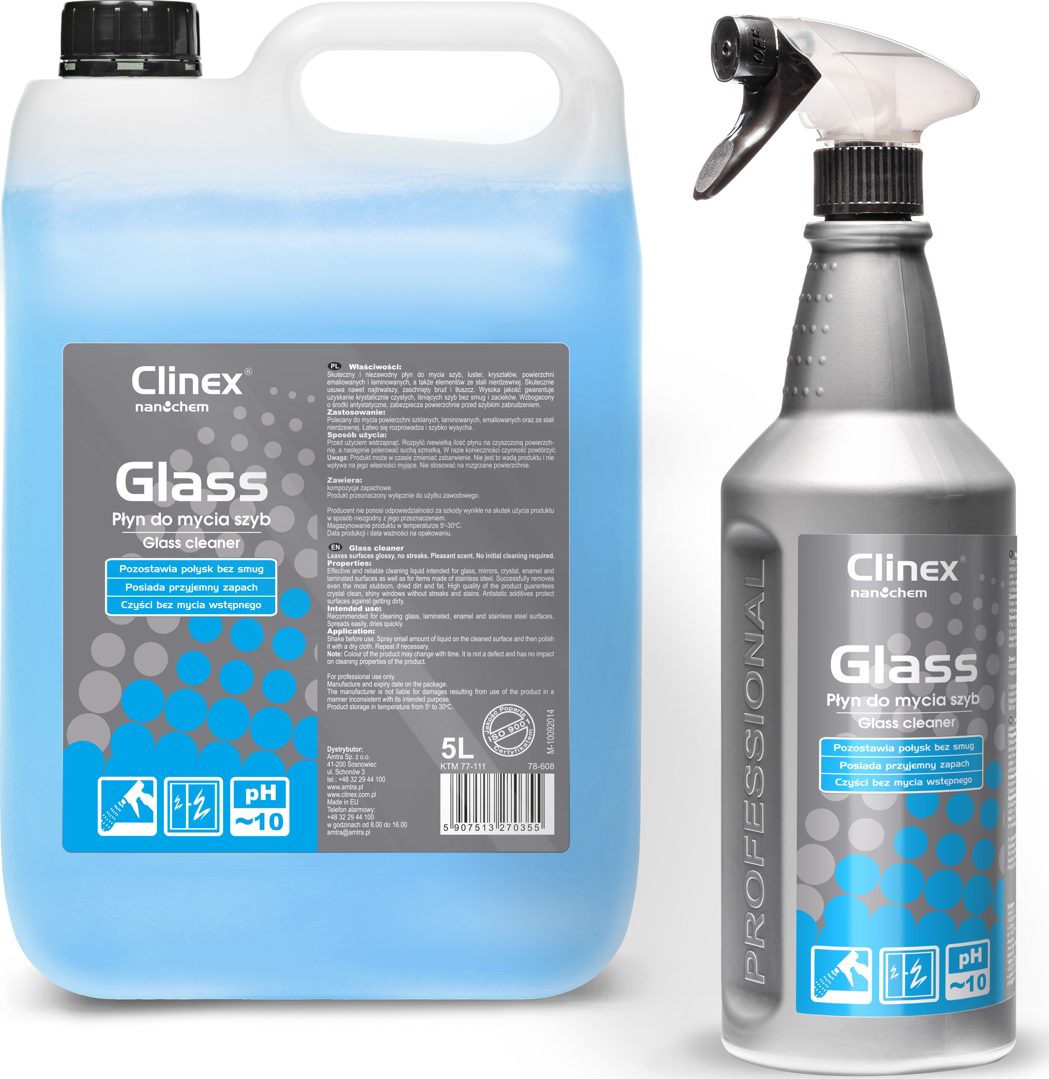 Clinex CLINEX Glass 1L 77-110 77110 (5907513270256) Sadzīves ķīmija