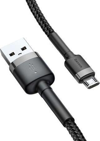 Cable Baseus CAMKLF-AG1 (USB M - Micro USB M; 0,50m; gray color) USB kabelis
