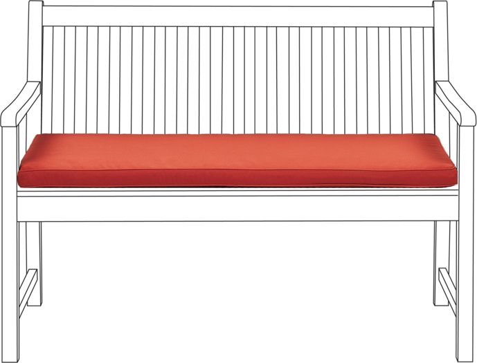 Beliani Poduszka na lawke ogrodowa 112 x 54 cm czerwona VIVARA 207112 (4251682232135) Dārza mēbeles