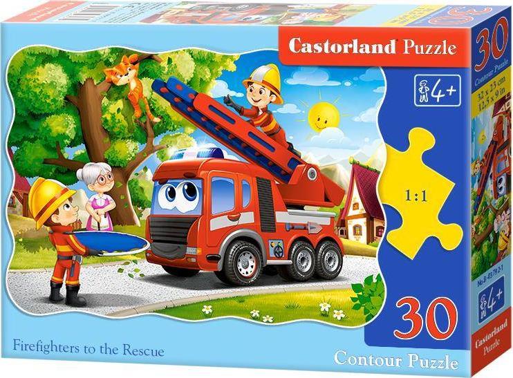 Castorland Puzzle 30 Firefighters to the Rescue CASTOR puzle, puzzle