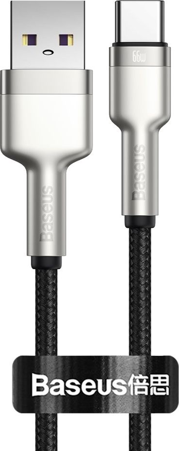 Kabel USB Baseus USB-A - USB-C 0.25 m Czarny (BSU3117BLK) BSU3117BLK (6953156209749) USB kabelis