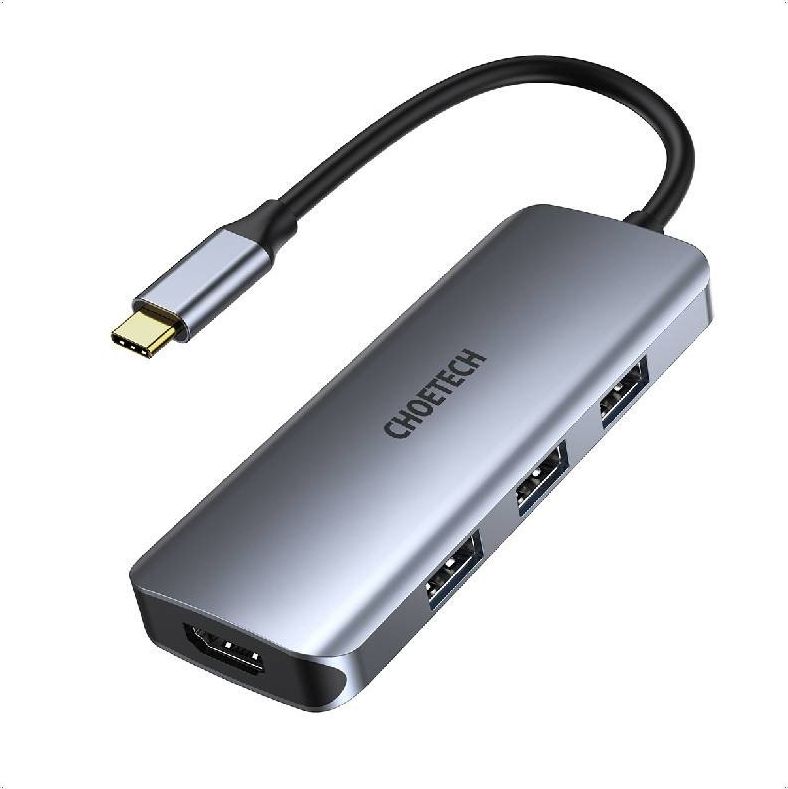 Choetech HUB-M19 USB-C (HUB-M19 GRAY) dock stacijas HDD adapteri