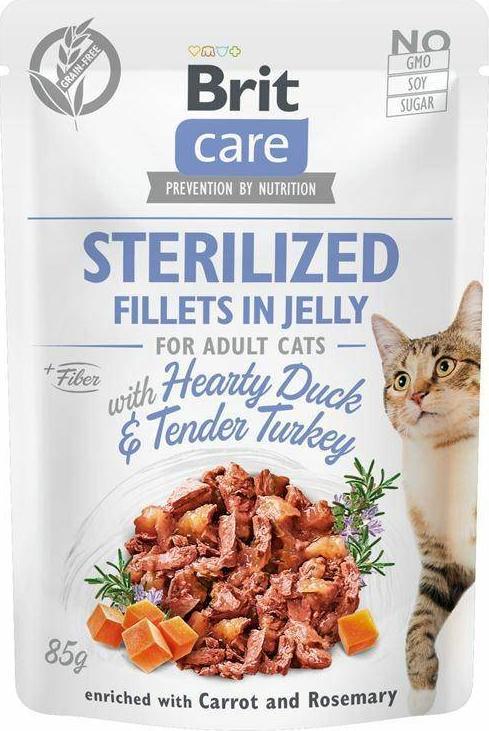 Brit CARE KOT saszetka FJ STERILIZED DUCK&TURKEY /24 85g 104-100532 (8595602540549) kaķu barība