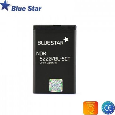 BlueStar Akumulators Nokia C3-01 C5 C6-01 Li-Ion 1200 mAh Analogs BL-5CT aksesuārs mobilajiem telefoniem