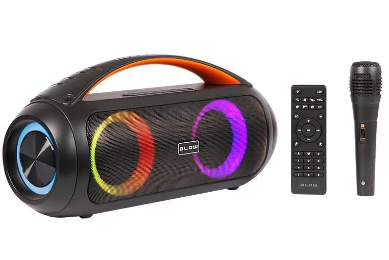 Bluetooth speaker BOOMBOX + remote control + microphone pārnēsājamais skaļrunis