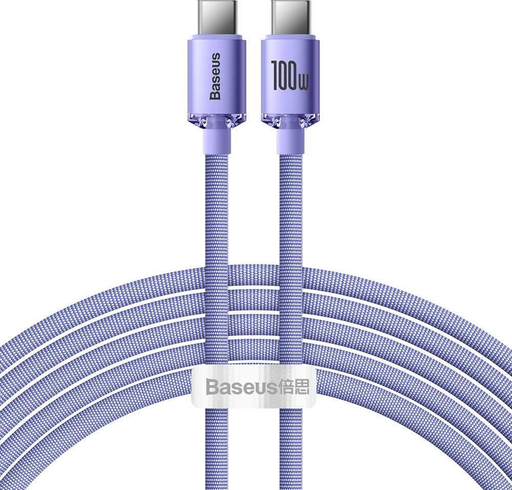 Kabel USB Baseus USB-C - USB-C 2 m Fioletowy (baseus_20220224134343) baseus_20220224134343 (6932172602918) USB kabelis