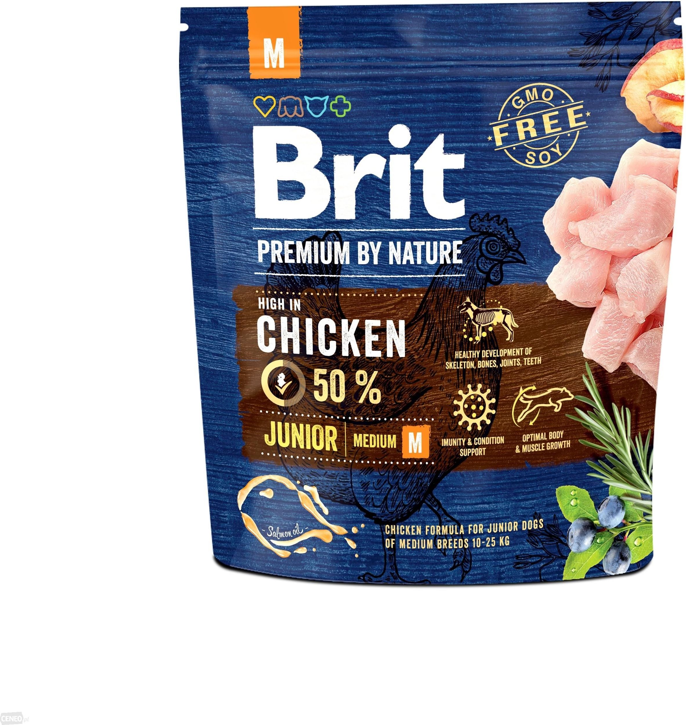 Brit Premium By Nature Junior M Medium 1kg VAT011730 (8595602526314) barība suņiem