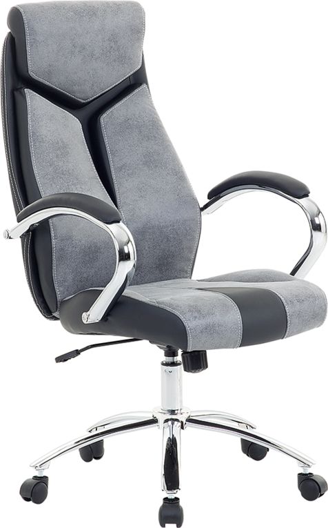Krzeslo biurowe Beliani Formula 1 Szare 22546 (4260580938537) datorkrēsls, spēļukrēsls