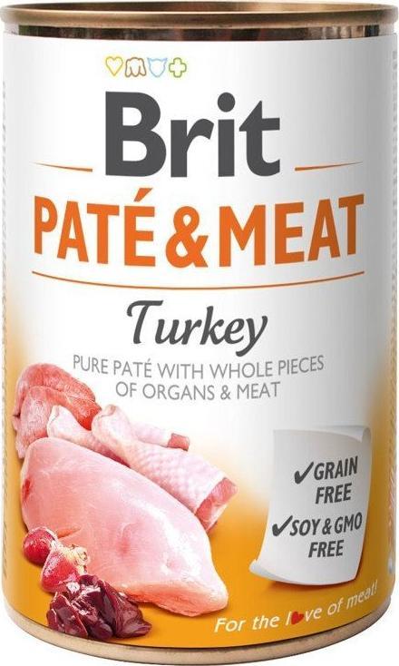 Brit puszka PATE&MEAT TURKEY /6 800g 104-100874 (8595602557561) barība suņiem