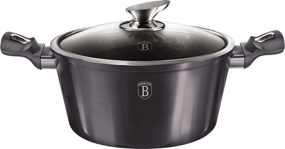 Berlinger Haus GARNEK Z POWL. GRANITOWA 6.1L 28cm BERLINGER HAUS Carbon Pro BH-6894 BH-6894 Pannas un katli