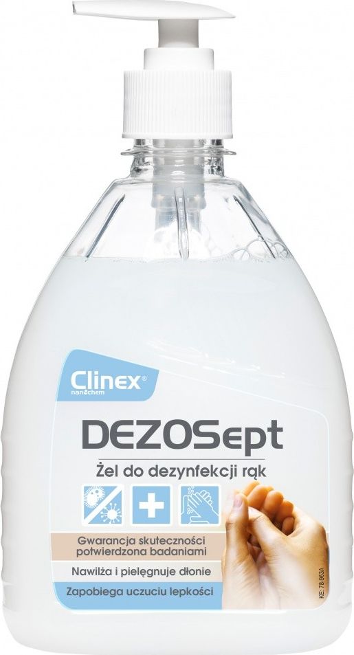 Clinex Zel do dezynfekcji rak Dezosept 500ml, wirusobojczy 77-018 (5907513270638) tīrīšanas līdzeklis