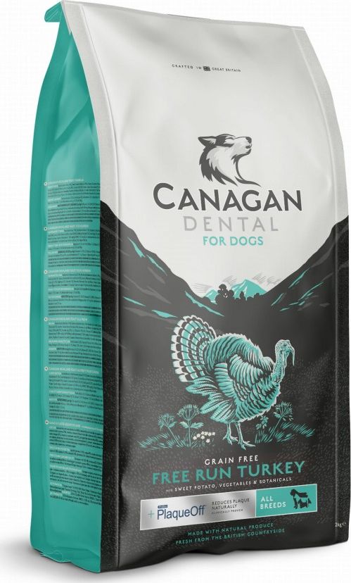 Canagan DENTAL-Free Run Turkey- dla psow srednich i duzych 6 kg VAT017904 (5029040013271) barība suņiem