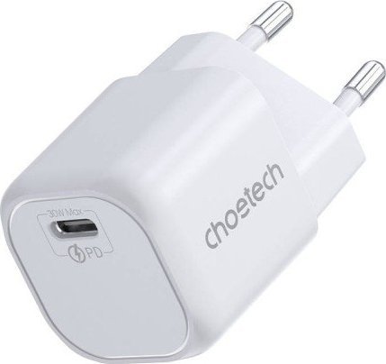 Choetech GaN USB charger Type C PD 30W black (PD5007) iekārtas lādētājs