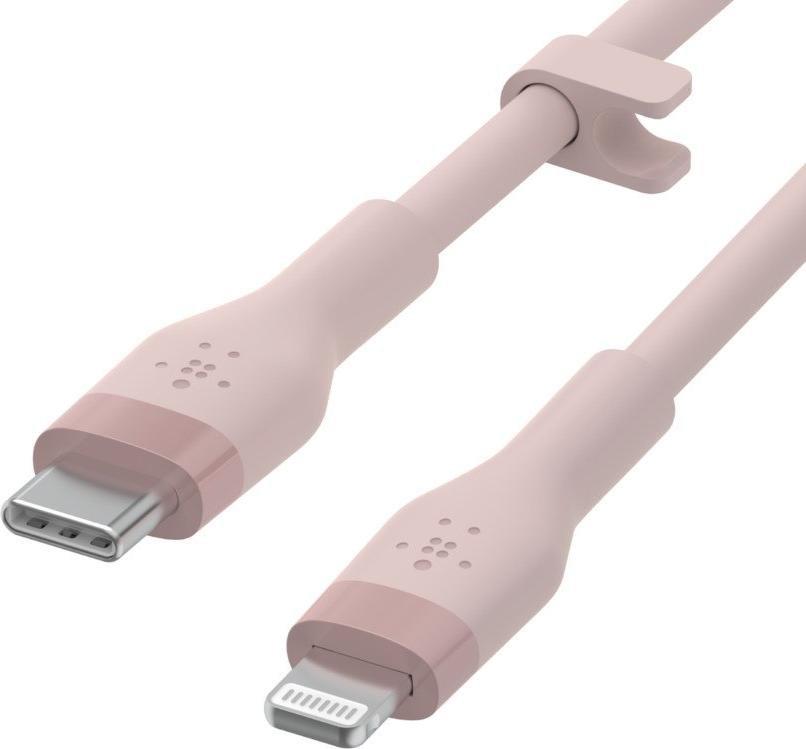 Kabel USB Belkin USB-C - Lightning 3 m Rozowy (CAA009BT3MPK) CAA009BT3MPK (745883832095) USB kabelis