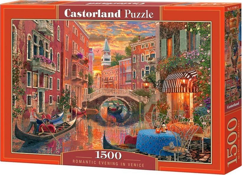 Castorland Puzzle 1500 elementow Romantyczny wieczor w Wenecji GXP-817382 (5904438151981) puzle, puzzle