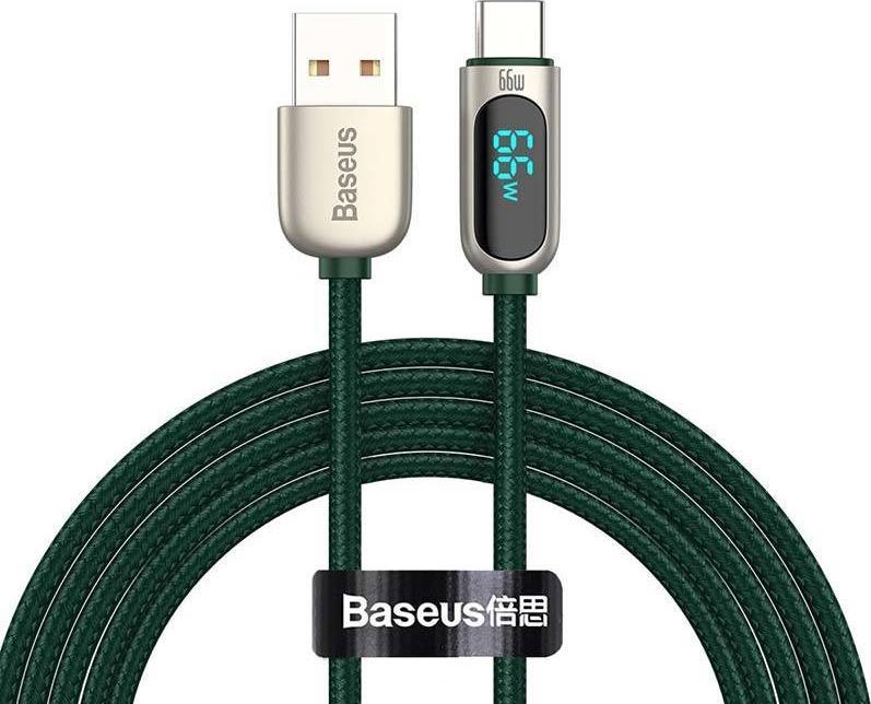 Baseus Display Cable USB to Type-C, 66W, 1m (green) USB kabelis