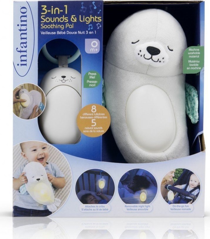 Infantino Bedside lamp 3in1 - Seal apgaismes ķermenis