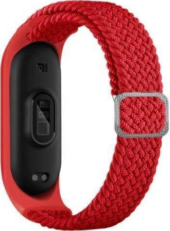 Beline pasek Mi Band 7|6|5 Textile czerwony|red