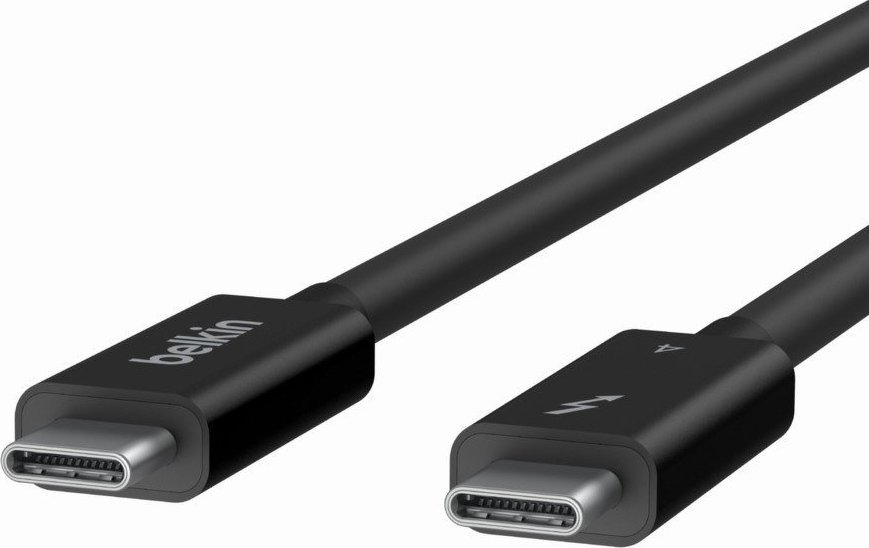 Belkin Thunderbolt 4-Cable USB-C 40Gb/s 100W 0,8m    INZ002bt2MBK kabelis, vads