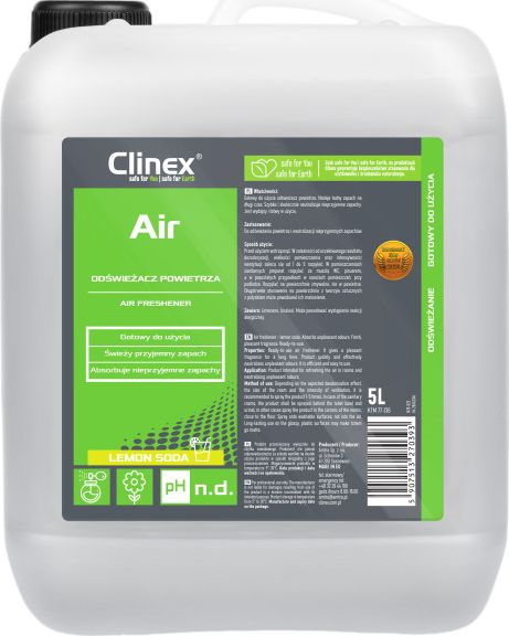 CLINEX Air - Lemon Soda 5L Effective air freshener sprayed on surfaces