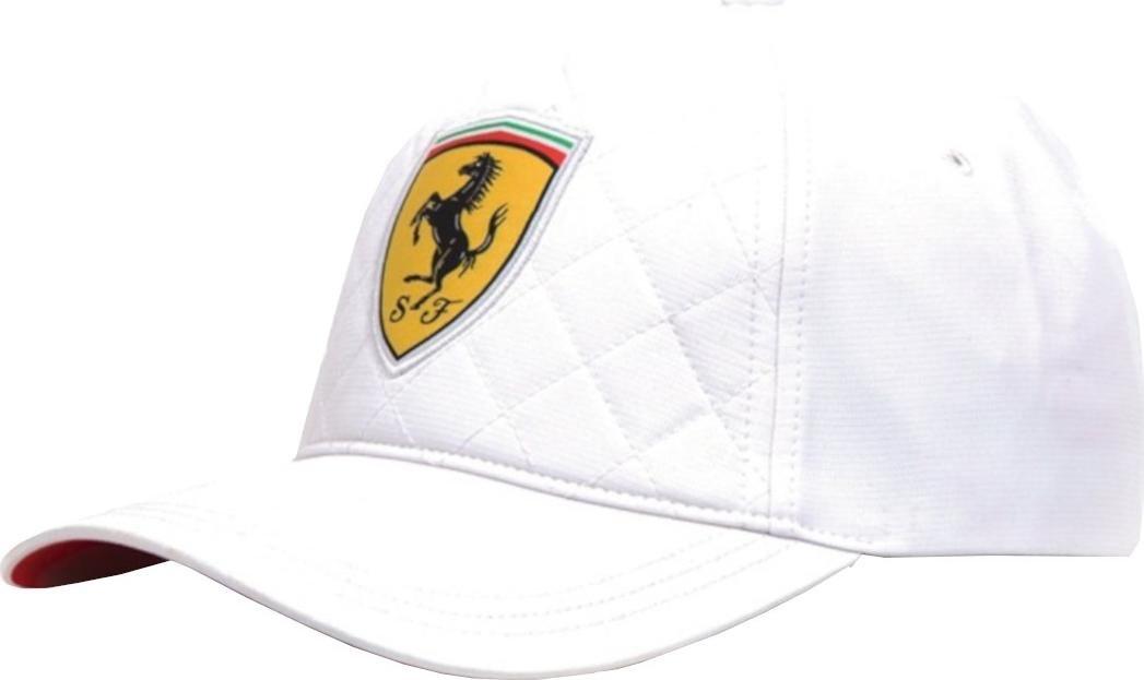 BRANDED Ferrari SF FW Quilt Cap 130181044-200 biale One size 130181044-200 (8719203145792)
