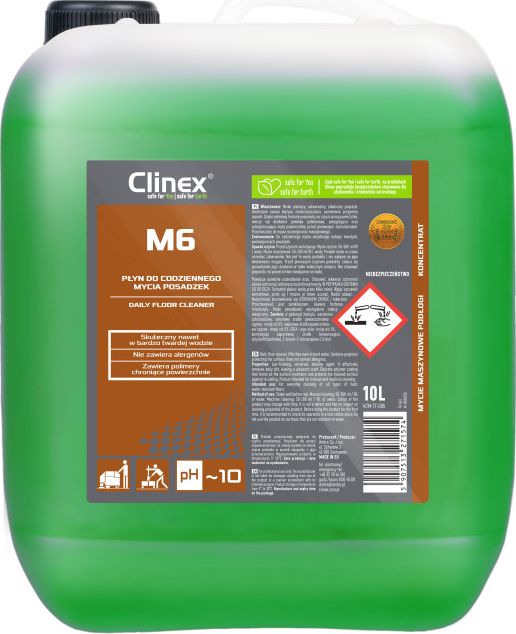 Clinex Plyn do codziennego mycia podlog posadzek CLINEX M6 10L Plyn do codziennego mycia podlog posadzek CLINEX M6 10L 77-095 (5907513271574 Sadzīves ķīmija