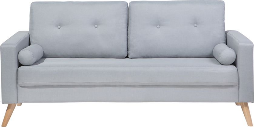 Beliani Sofa 2-osobowa jasnoszara KALMAR 95831 (4260602372981) Dārza mēbeles