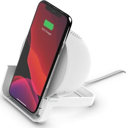 Belkin BoostCharge Wirel. Charg. Stand+Speaker white AUF001vfWH iekārtas lādētājs