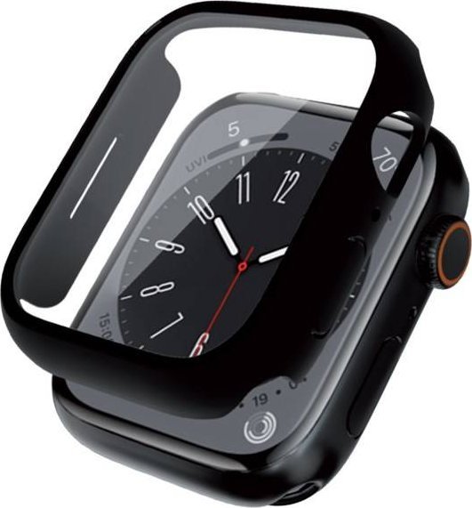 Crong Crong Hybrid Watch Case - Etui ze szklem Apple Watch 44mm (Black) CRG-44HS-BLK (5904310702935)