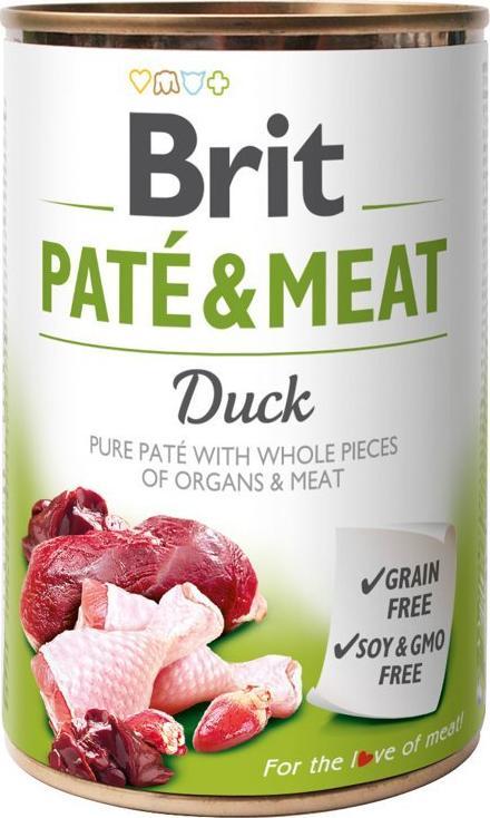 Brit puszka PATE&MEAT DUCK /6 800g 104-100869 (8595602557516) barība suņiem