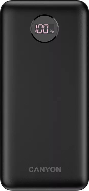 Canyon Powerbank PB-2002  20000 mAh  PD/QC/Display     black retail Powerbank, mobilā uzlādes iekārta