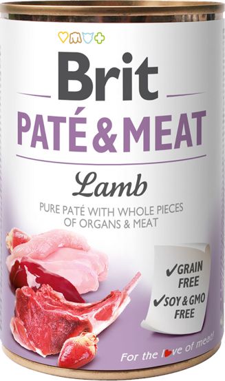 Brit BRIT PATE & MEAT LAMB 400g 104-100861 (8595602557431) barība suņiem