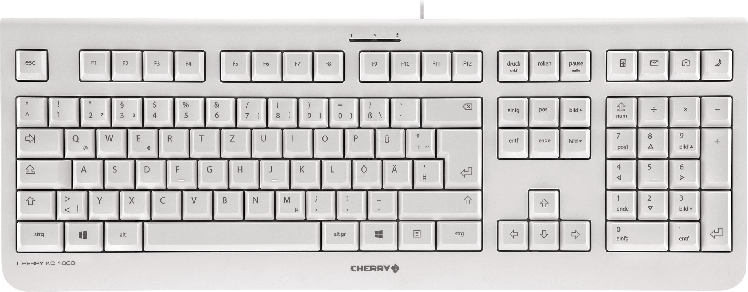 Cherry JK-0800EU-0 CHERRY KC 1000 GREY KEYBOARD USB EU LAYOUT klaviatūra