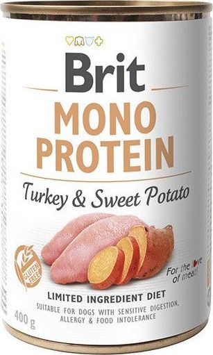 Brit BRIT MONO PROTEIN TURKEY & SWEET POTATO 400g 104-100837 (8595602555390) barība suņiem