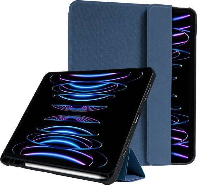 Etui na tablet Crong Crong FlexFolio  Etui iPad Pro 11 (2022-2021) / iPad Air 10.9 (5-4 gen.) z funkcja Apple Pencil (niebieski) CRG548 (590 planšetdatora soma