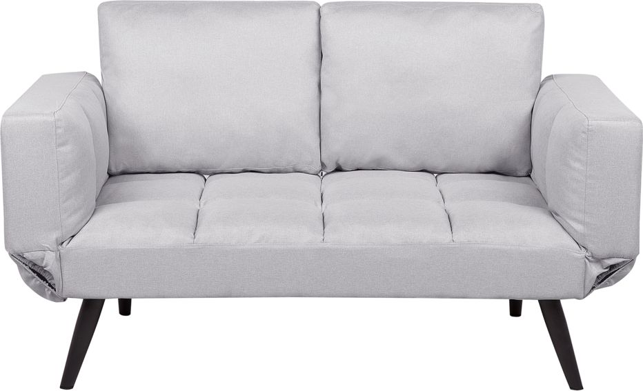 Beliani Sofa rozkladana jasnoszara BREKKE 136254 (4251682207669) Dārza mēbeles