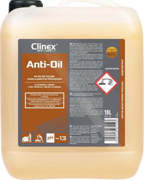 Clinex Clinex Anti-Oil - Plyn do silnie zaolejonych posadzek - 10 l 77-010 (5907513271123) Sadzīves ķīmija