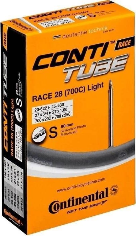 Continental Detka rowerowa szosowa Continental Race 28 Light 18-25x700 presta S80mm CO0181871 (4019238556827)