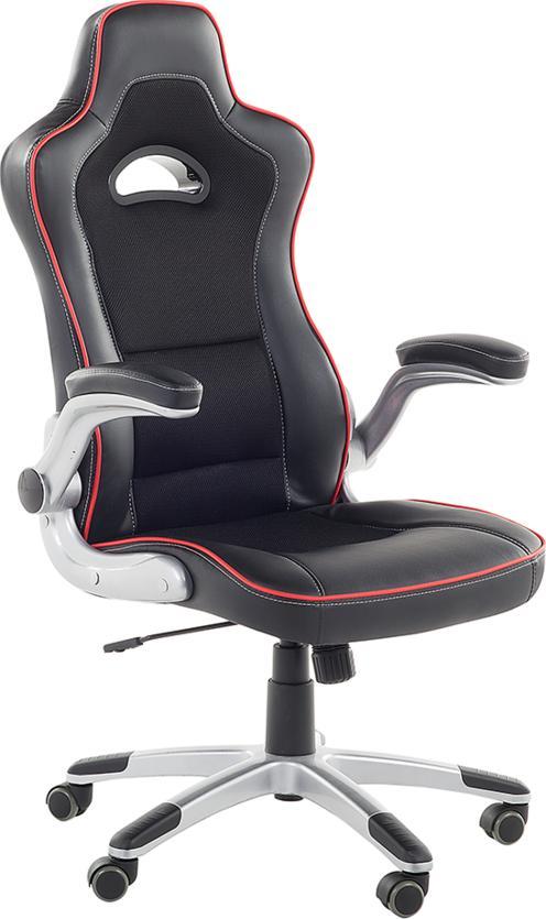 Krzeslo biurowe Beliani Master Czarno-czerwone 31713 (4260586350005) datorkrēsls, spēļukrēsls