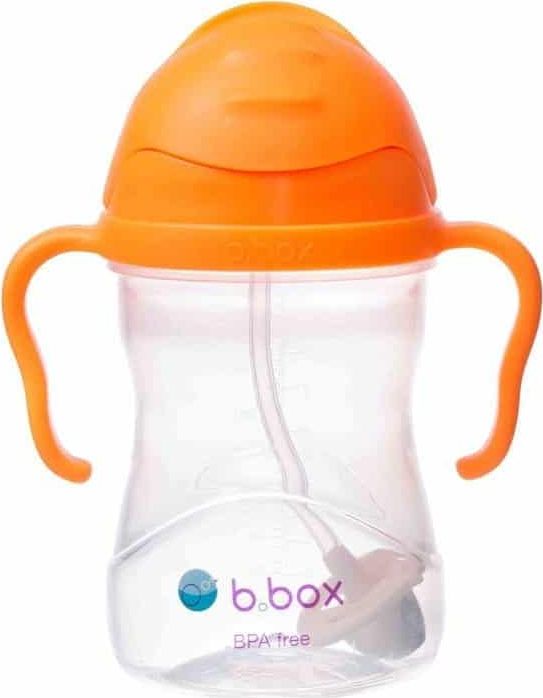 B.Box Innowacyjny Bidon ze Slomka Pomaranczowy Nowy 240ml 6m+ B.Box 5005094 (9353965005094) piederumi bērnu barošanai