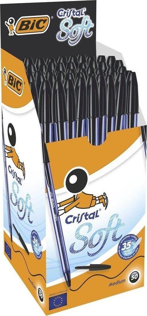Bic Dlugopis Cristal Soft czarny (50szt) BIC 465079 (3086123355354)