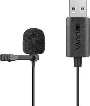 USB lavalier mikrofonas BOYA 4m kabelis, plug-and-play, juodas / BY-LM40 / BOYA10173 Mikrofons