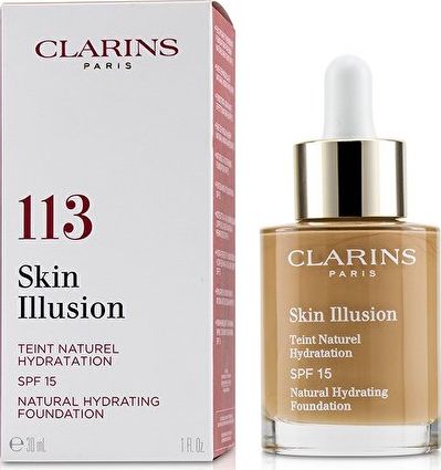 Clarins Skin Illusion Natural Hydrating Foundation Spf 15 113 Chestnut 30ml 102809 (3380810234428) tonālais krēms