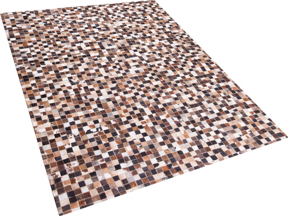 Beliani Dywan patchwork skorzany 160 x 230 cm wielokolorowy KONYA 63126 (4260580929474)